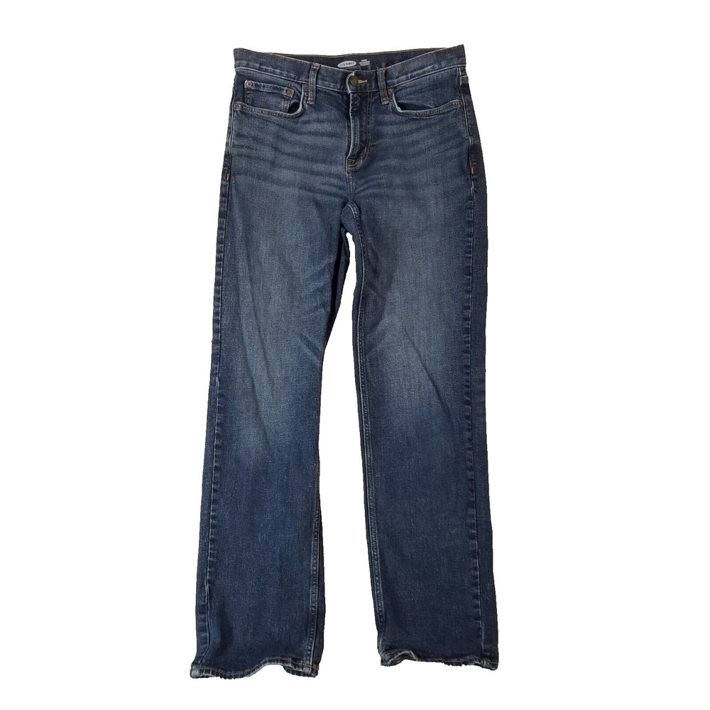 Old Navy jeans men's 32x34 loose straight blue stretch denim pants retro preppy